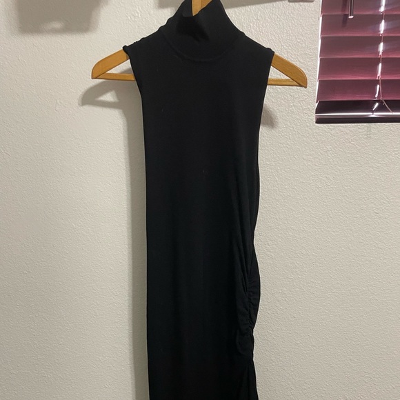 Zara Dresses & Skirts - Zara Mock Neck Cinched dress in Black (M)